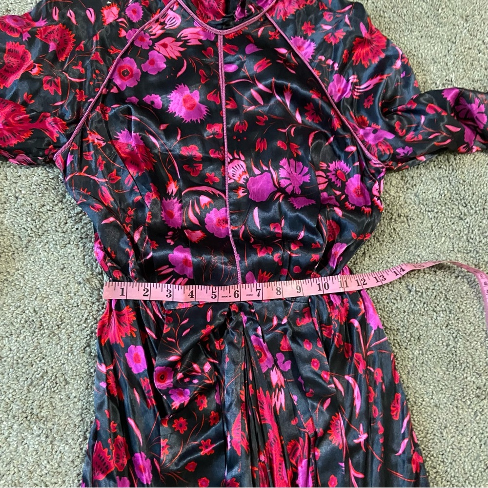Sabina Musayev NEW ELODIA Long Sleeve Back Cut Out Black Floral Dress Sz S $865 - Picture 13 of 16